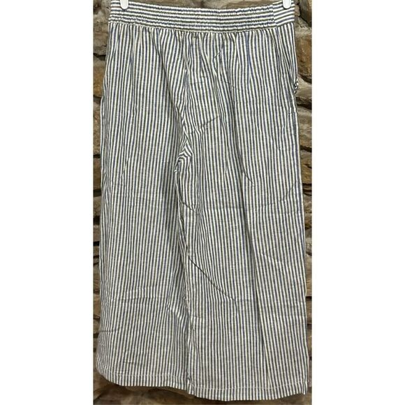 Women’s NWT Max Studio Striped Linen Blend Wide Leg Pants Size Large - Picture 3 of 7